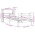 Estructura de cama con cabecero madera maciza de pino 90x200