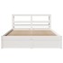 Estructura de cama con cabecero madera de pino blanco