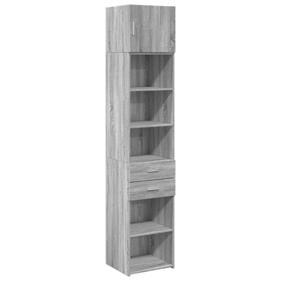 Armario estrecho madera ingeniería gris Sonoma 45x42,5x225