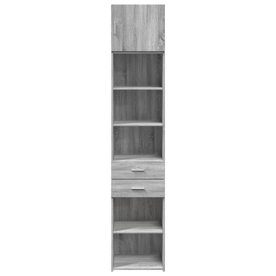 Armario estrecho madera ingeniería gris Sonoma 45x42,5x225