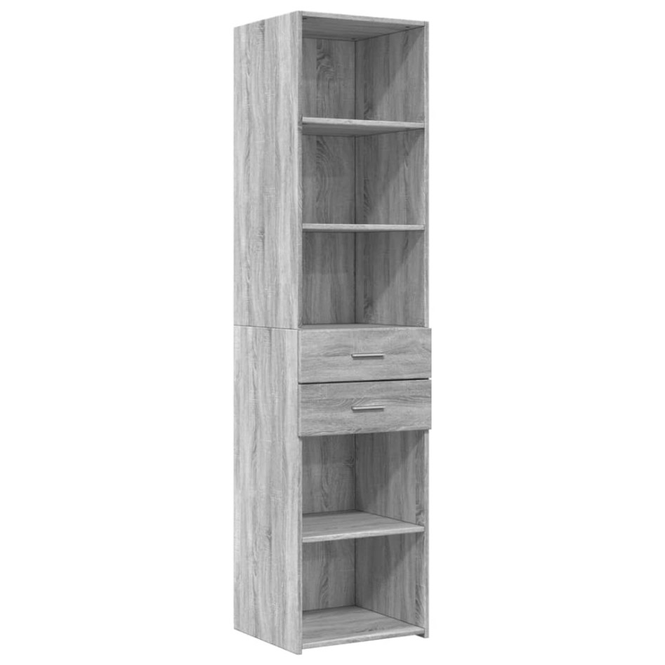 Armario estrecho madera ingeniería gris Sonoma 45x42,5x225