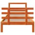 Estructura cama con cabecero madera pino marrón cera 90x200