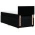 Cama box spring con colchón tela negro 90x200