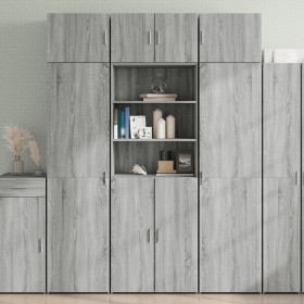 Armario de madera ingeniería gris Sonoma 70x42,5x225