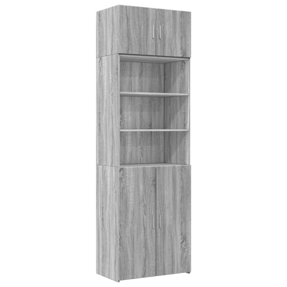 Armario de madera ingeniería gris Sonoma 70x42,5x225