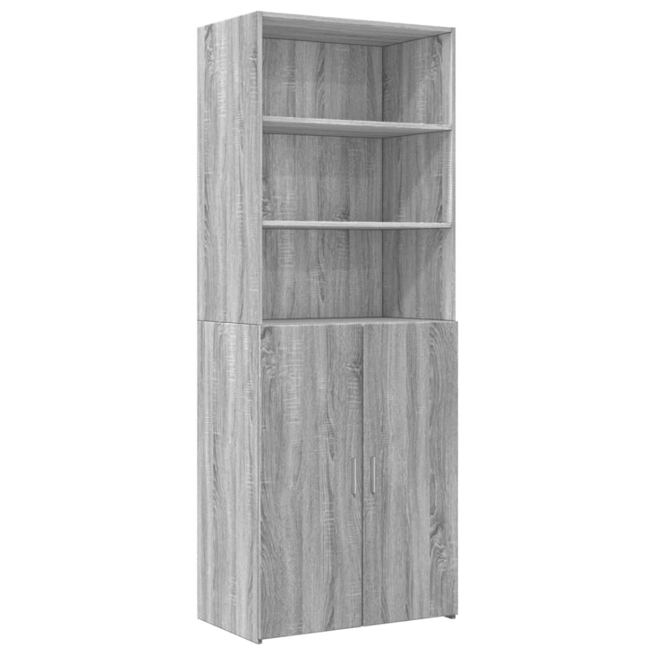 Armario de madera ingeniería gris Sonoma 70x42,5x225