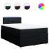 Cama box spring con colchón tela negro 120x190