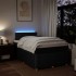 Cama box spring con colchón tela negro 120x190