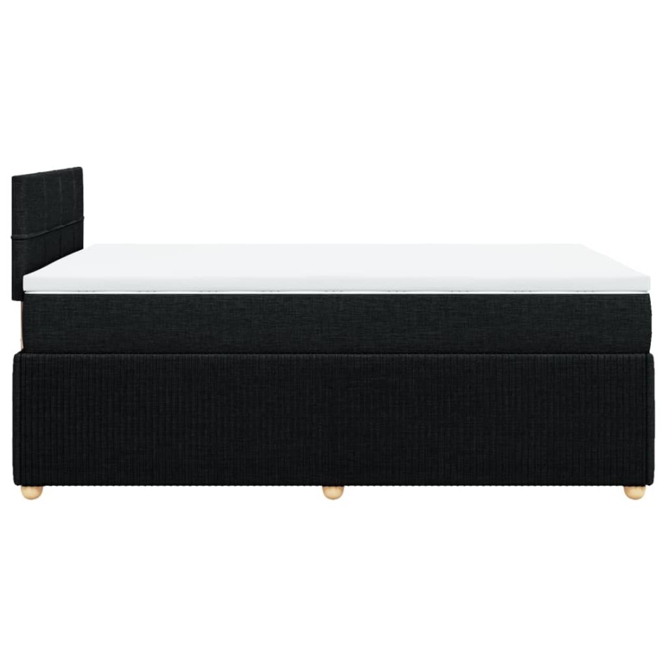 Cama box spring con colchón tela negro 120x190