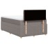 Cama box spring con colchón tela gris taupe 120x190