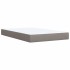 Cama box spring con colchón tela gris taupe 120x190