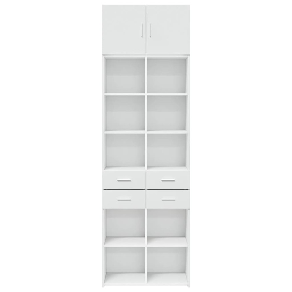 Armario de madera de ingeniería blanco 70x42,5x225