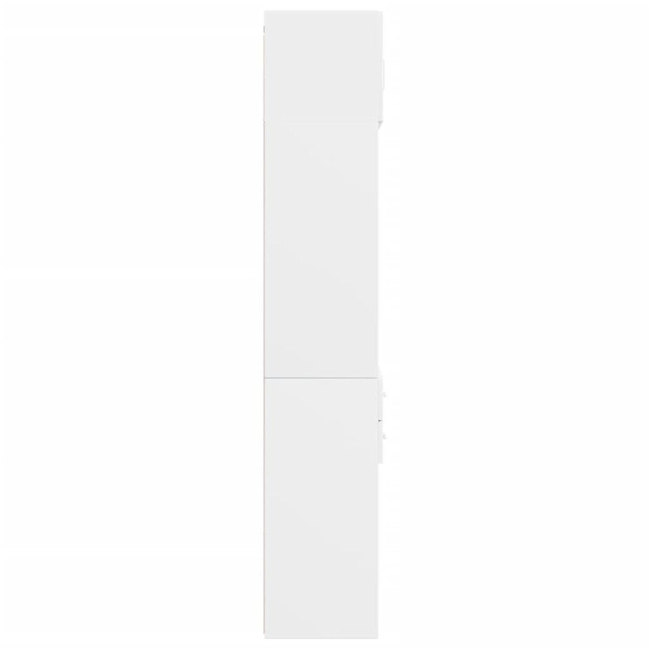 Armario de madera de ingeniería blanco 70x42,5x225