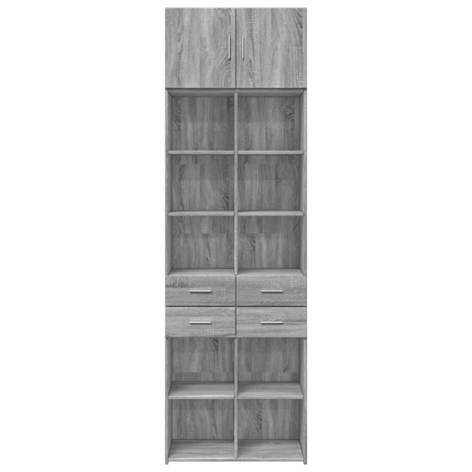 Armario de madera ingeniería gris Sonoma 70x42,5x225