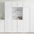 Armario de madera de ingeniería blanco 80x42,5x225