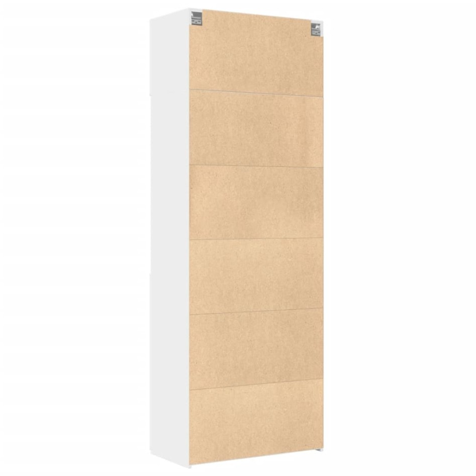 Armario de madera de ingeniería blanco 80x42,5x225