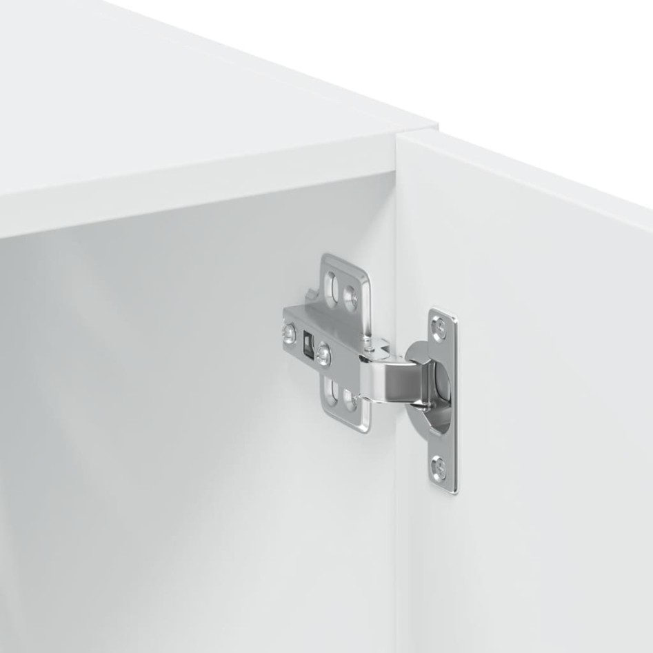 Armario de madera de ingeniería blanco 80x42,5x225