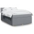 Cama box spring con colchón tela gris claro 140x200