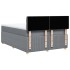 Cama box spring con colchón tela gris claro 140x200