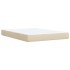 Cama box spring con colchón tela color crema 140x200