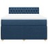 Cama box spring con colchón tela azul 140x200
