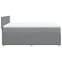 Cama box spring con colchón tela gris claro 160x200