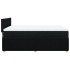 Cama box spring con colchón tela negro 160x200