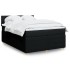 Cama box spring con colchón tela negro 160x200
