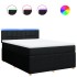 Cama box spring con colchón tela negro 160x200