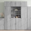 Armario de madera ingeniería gris Sonoma 80x42,5x225 cm