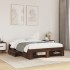 Estructura de cama sin colchón madera marrón roble 140x200