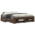 Estructura de cama sin colchón madera marrón roble 140x200