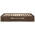 Estructura de cama sin colchón madera marrón roble 140x200
