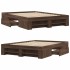 Estructura de cama sin colchón madera marrón roble 140x200