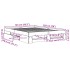 Estructura de cama sin colchón madera marrón roble 140x190