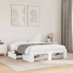 Estructura de cama madera de ingeniería blanca 120x190 cm