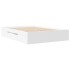 Estructura de cama madera de ingeniería blanca 120x190
