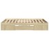 Estructura de cama sin colchón madera roble Sonoma 120x200