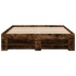 Estructura de cama sin colchón madera roble ahumado 120x200