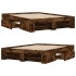 Estructura de cama sin colchón madera roble ahumado 120x200