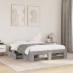 Estructura de cama madera de ingeniería gris Sonoma 120x190 cm