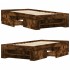 Estructura de cama sin colchón madera roble ahumado 100x200
