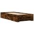Estructura de cama sin colchón madera roble ahumado 90x200