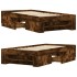 Estructura de cama sin colchón madera roble ahumado 90x200