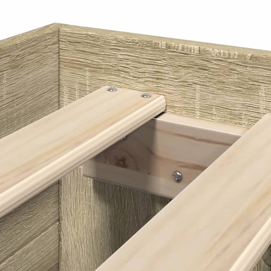 Estructura de cama sin colchón madera roble Sonoma 90x200