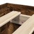 Estructura de cama sin colchón madera roble ahumado 90x190