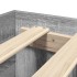 Estructura de cama madera de ingeniería gris Sonoma 135x190