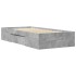Estructura de cama madera de ingeniería gris hormigón 75x190