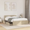 Cama con cabecero madera de ingeniería roble Sonoma 140x200 cm