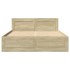 Cama con cabecero madera de ingeniería roble Sonoma 140x200